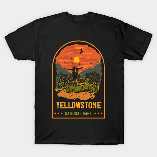 Hiking Yellowstone National Park T-Shirt by HomeCoquette